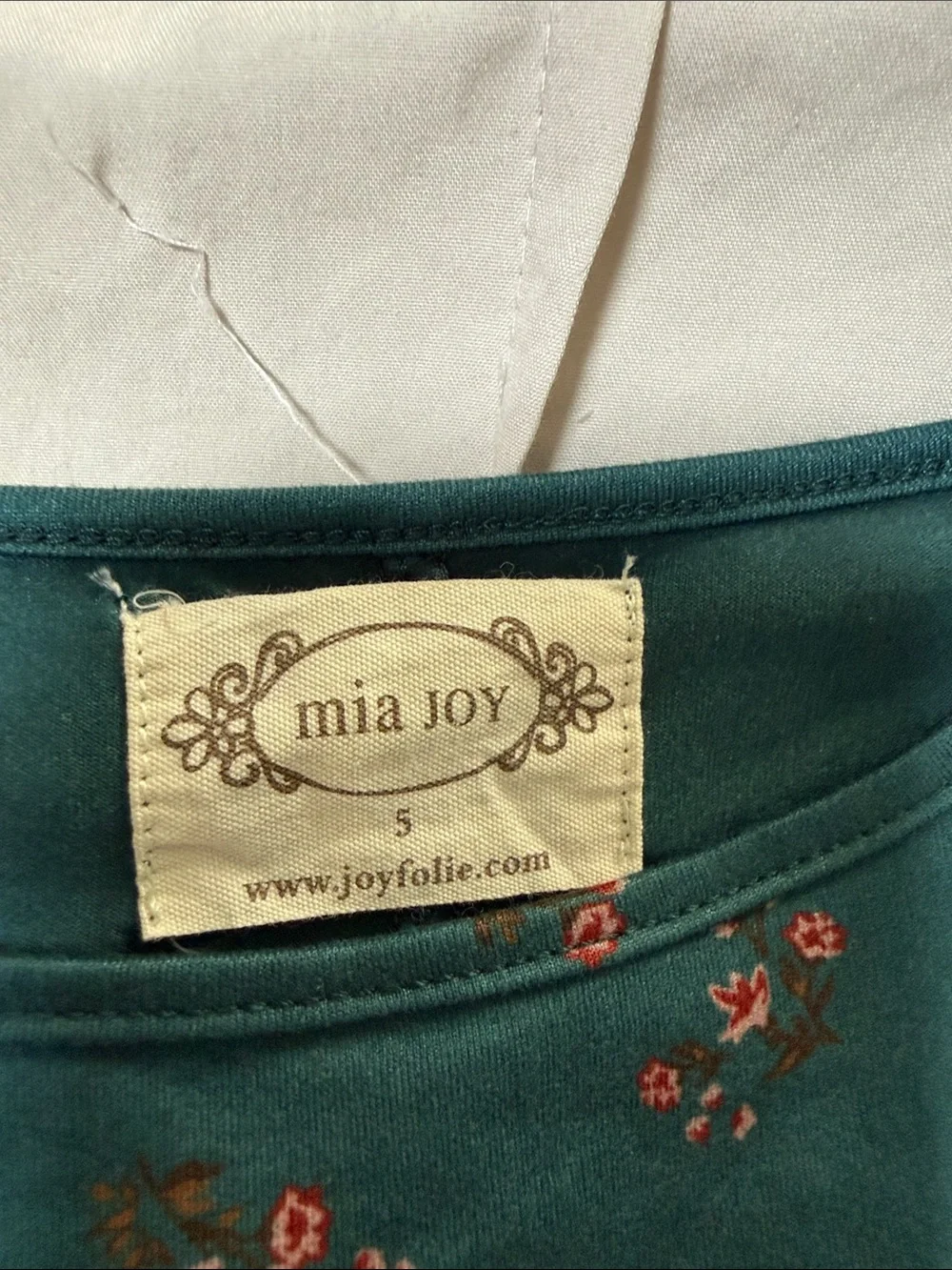 Joyfolie Teal High-Low Floral Dress